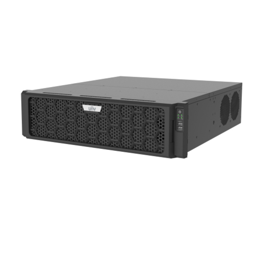 NVR516-128E-R-IM ~ UNV 32MP IP NVR 128 kanāli 768Mbps HDDx16+eSATAx1(Hot swap)