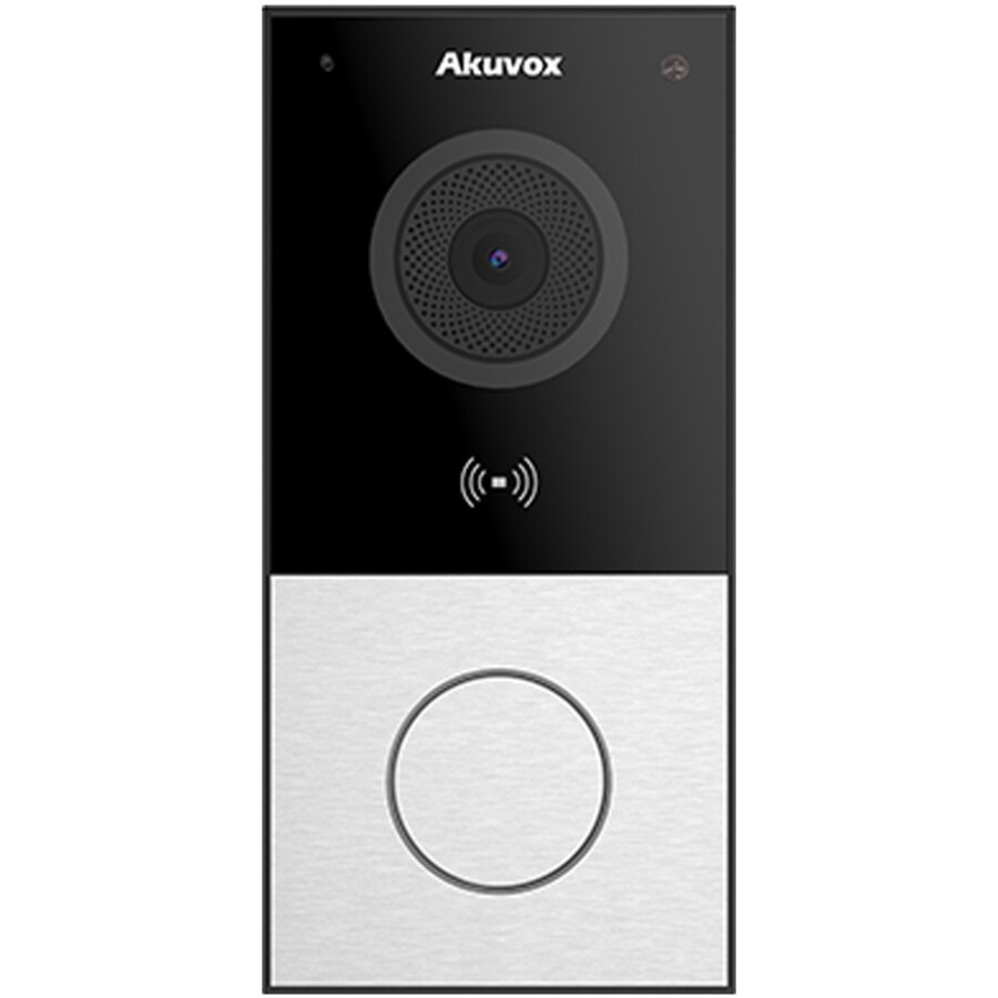 E12W ~ Akuvox IP/WiFi вызывная панель видеодомофона с PoE и MF 13.56MHz NFC считывателем настенная IP65 (Пластик)
