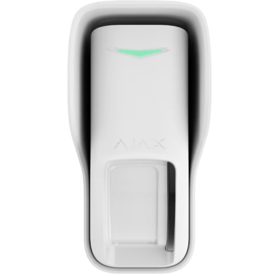 Curtain Outdoor WH ~ Ārējais bezvadu kombinētais detektors ar aizkara lēcu (PIR+MW) 12m 8° PET Ajax 868MHz