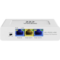 WK-PE202-45W ~ 1x100Mbps Hi-PoE 45W IN, 2x100Mbps PoE+/Hi-PoE 45W Out PoE удлинитель