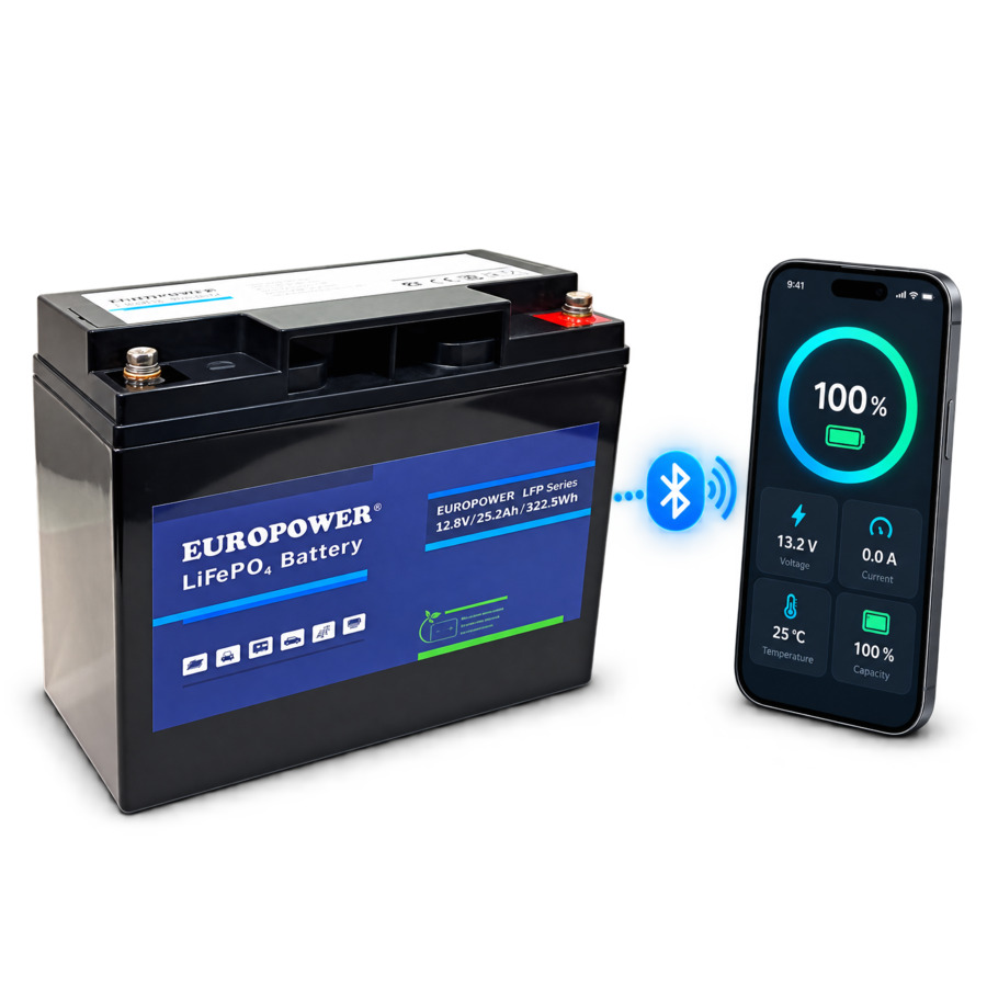 LiFePO4 akumulators 25.2Ah 12.8v Europower LFP
