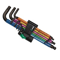 Wera 950/9 Hex-Plus Multicolor ~ Комплект шестигранных ключей с покрытием BlackLaser (05022089001)