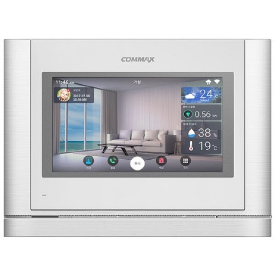 CIOT-700ML WHITE ~ IP domofona monitors ar PoE 7" skārienekrāns LCD virsapmetuma Android Commax