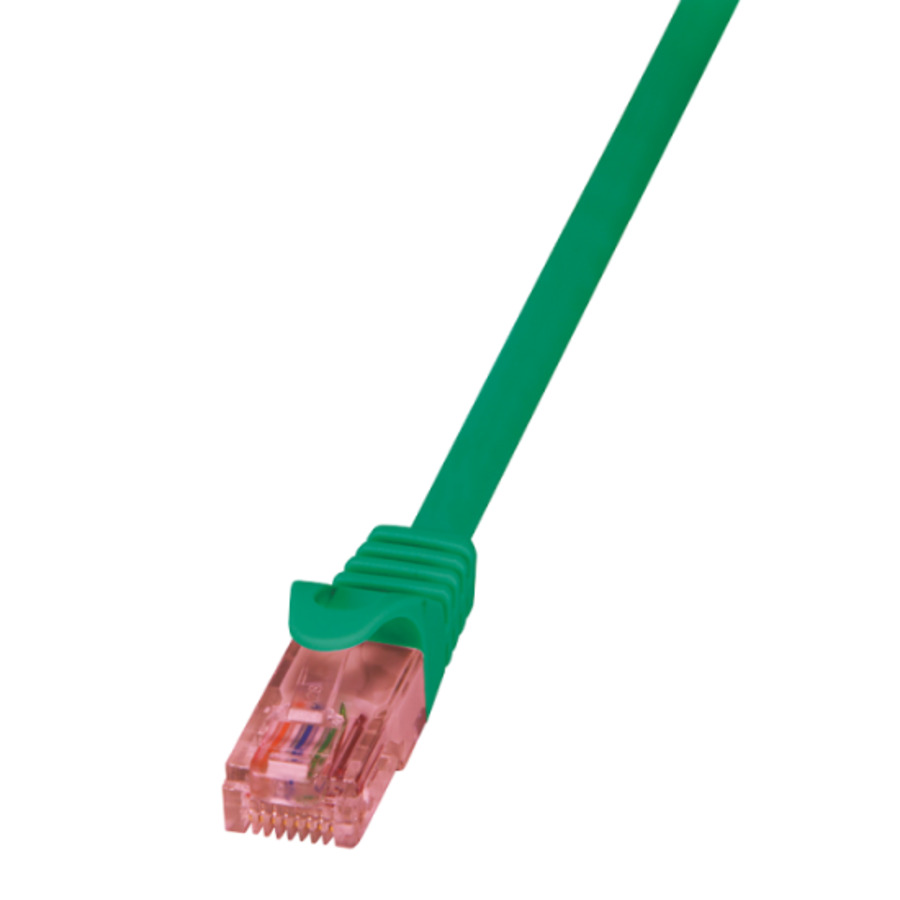 RJ45 kabelis / Patch kabelis 25cm PrimeLine CAT6 U/UTP BC (zaļš)