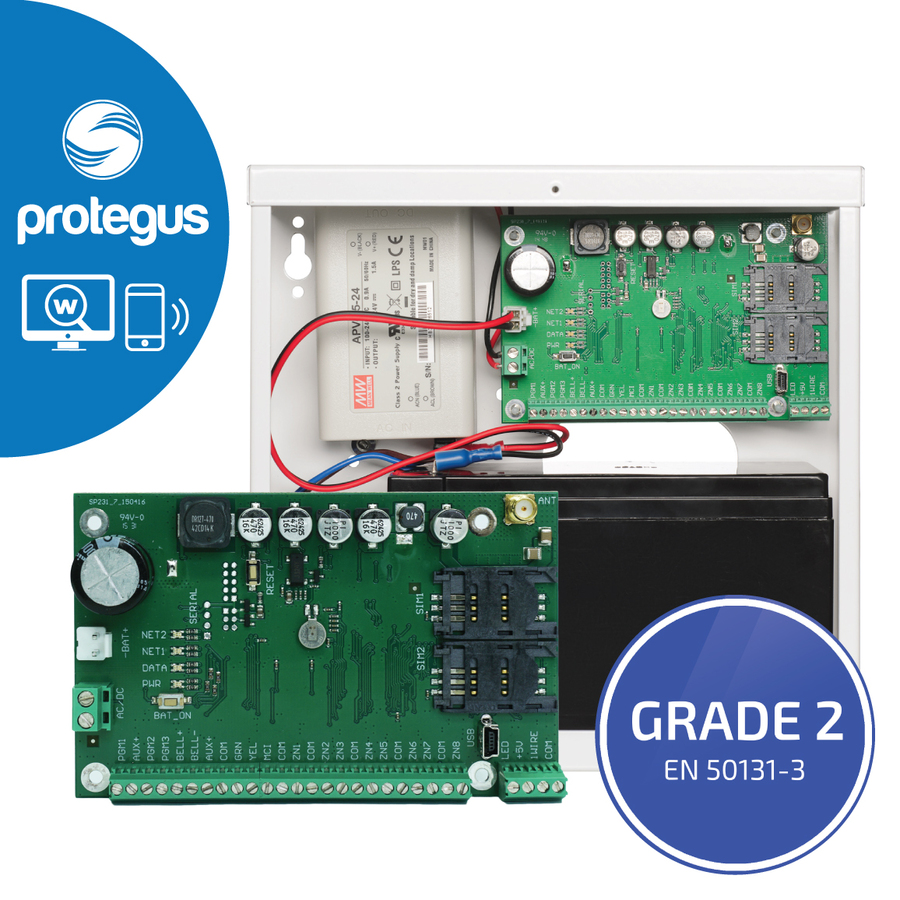 Lietots  SP231 ~ GSM apsardzes plate 8-32 zonas 5 PGM 8 rajoni