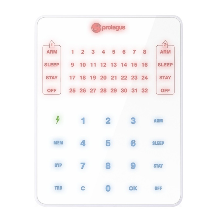 Lietots  SK 232LED ~ Touchscreen tastatūra 32 zonas SP231 kontroles panelim