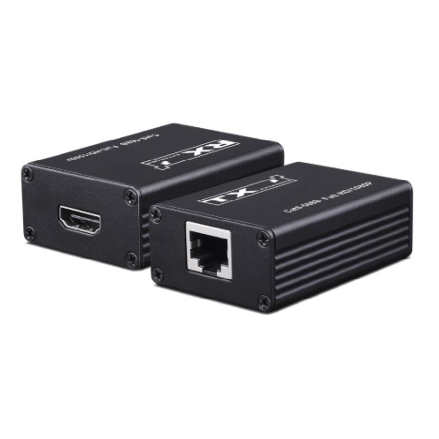 PR-HDoNET-E ~ HDMI pagarinātājs pa vītā pāra kabeli (CAT5e/6) līdz 20m 1080P