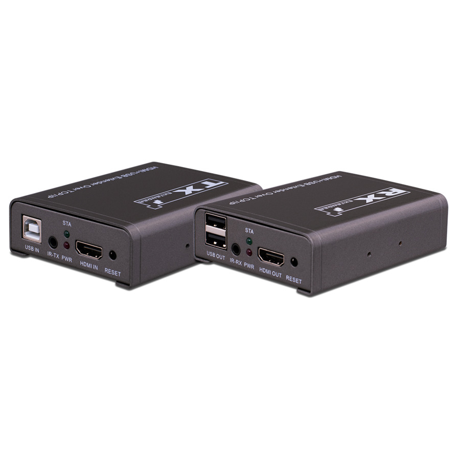 PR-HDKVMoNet ~ HDMI+USB+IR удлинитель по кабелю витой пары (CAT5e/6) до 100м 1080P DC5V