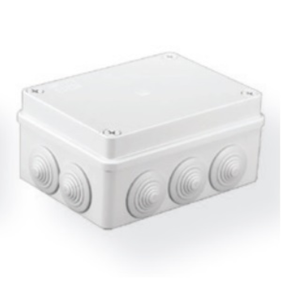 S-BOX 306 WH ~ Sadales kārba ar sānu gumijam balta IP65 150x110x70mm