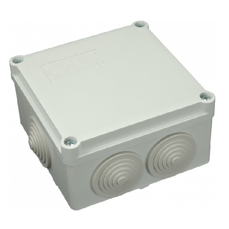 S-BOX 106 ~ Распределительная коробка с боковыми шинами серая IP65 100x100x50мм