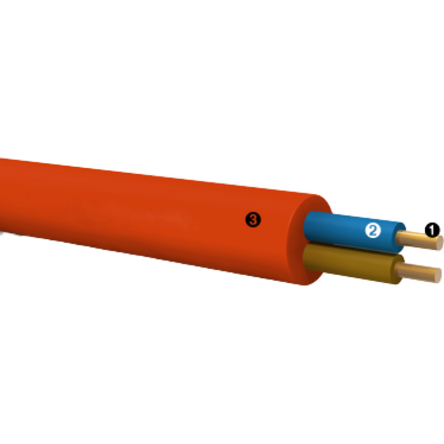 Неэкранированный огнестойкий кабель 4*0.75mm2 ROSSO (FE180) (PH120)