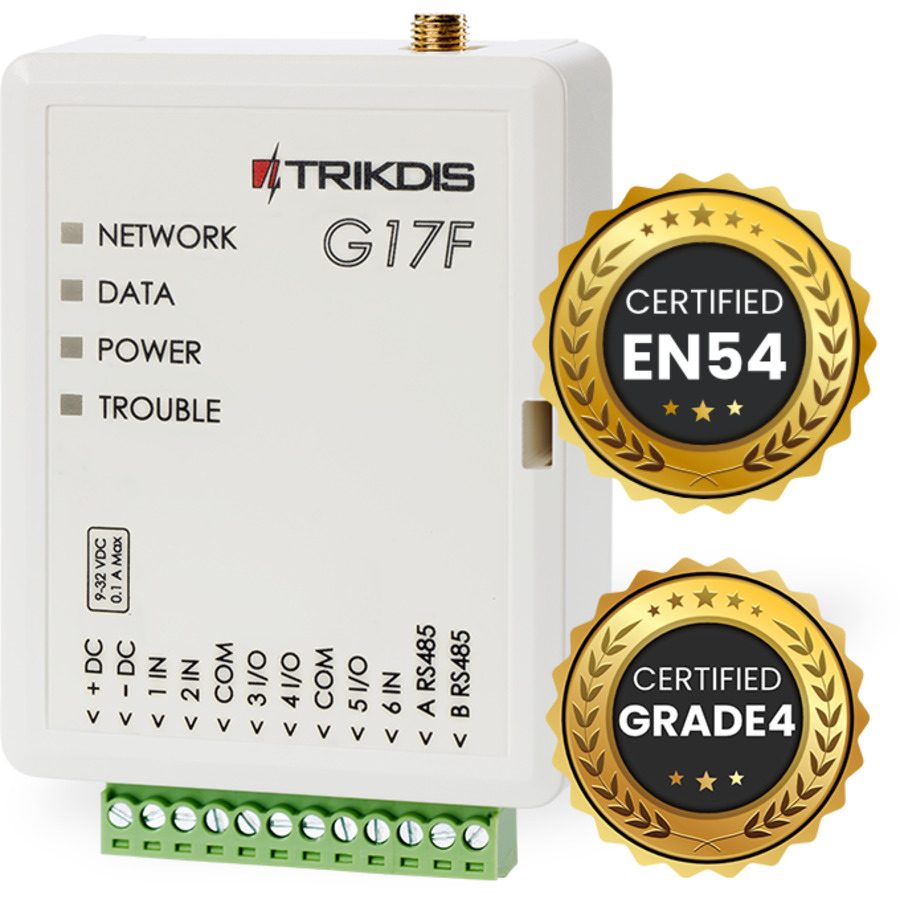 G17F ~ LTE автономный охранный коммуникатор с антенной 3 IN + 3 I/O RS485 (INIM SmartLink)