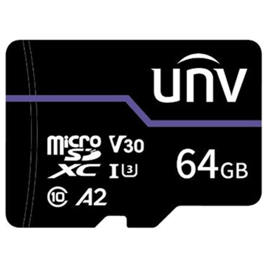 TF-64G-T-IN ~ 64ГБ UNV microSD карта памяти TLC C10/U3/V30/A2 100/70Мбит