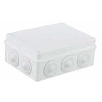 S-BOX 406 WH ~ Sadales kārba ar sānu gumijam balta IP65 190x140x70mm