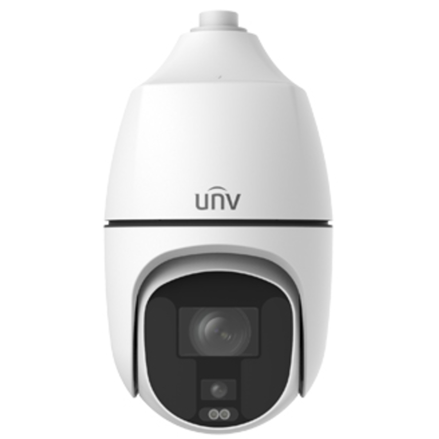 IPC68188EFW-X25-F40G-VH ~ UNV Lighthunter PTZ IP kamera ar diviem objektīviem 8MP motorzoom 10-250mm / 4mm (SMART IR + WHITE LED)