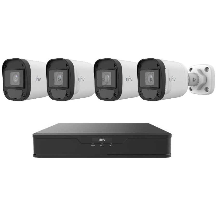 UNV 2MP AHD комплект видеонаблюдения (XVR + 4 bullet камеры)