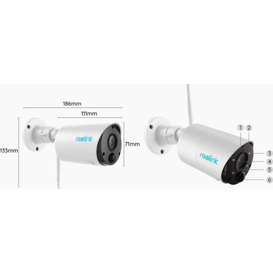 Reolink Argus Series B320 ~ 3MP WiFi ārējā kamera ar akumulatoru