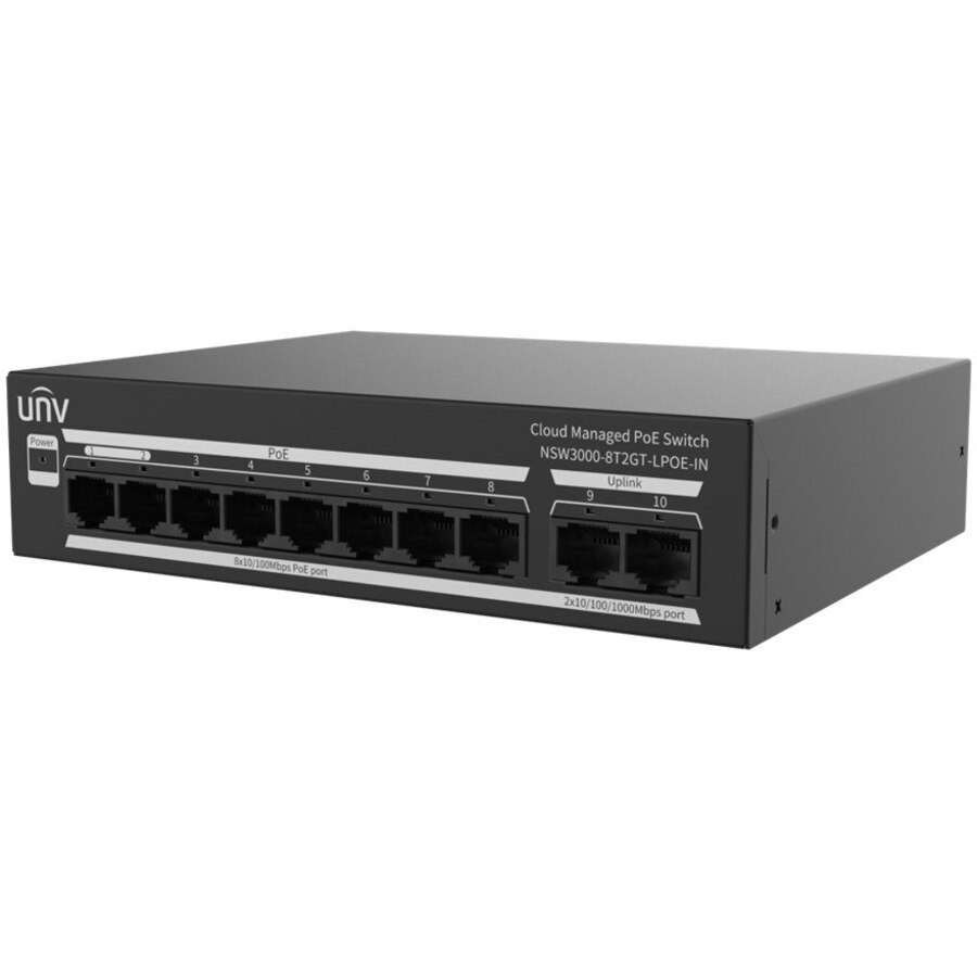 NSW3000-8T2GT-LPOE-IN ~ Pārvaldāms PoE komutators 8FE(PoE)+2GE(Uplink)(PoE 65W)