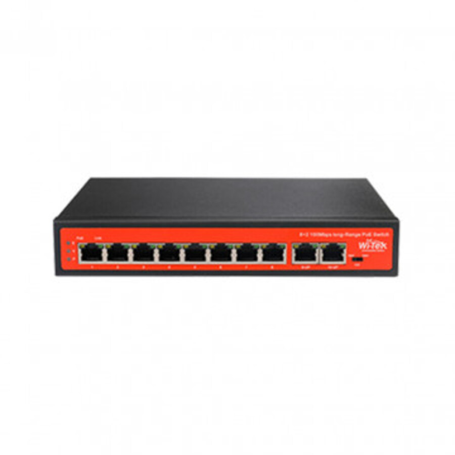 WI-PS210 V3 ~ PoE Komutators 8FE(PoE)+2FE(Uplink)(PoE 120W)