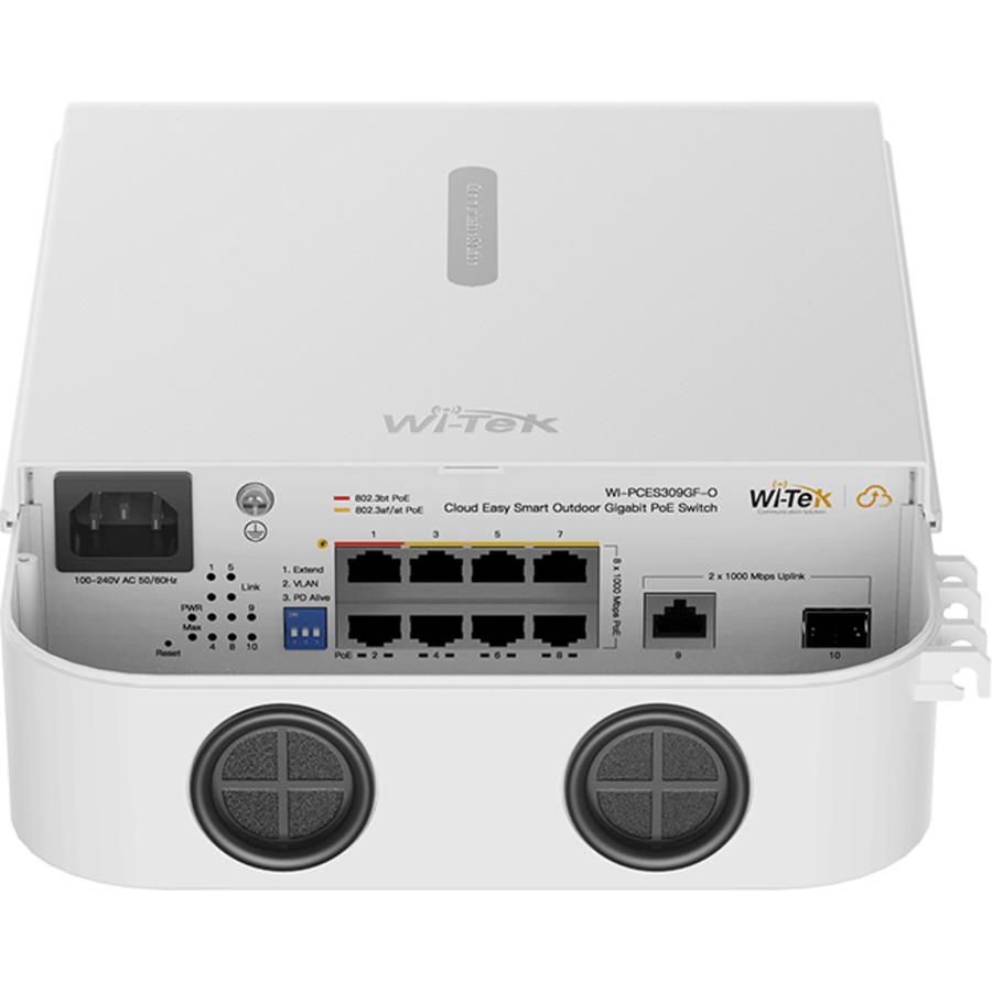 WI-PCES309G-O ~ Ārējais PoE Komutators 8GE(PoE)+1GE+1SFP(Uplink)(PoE 110W)