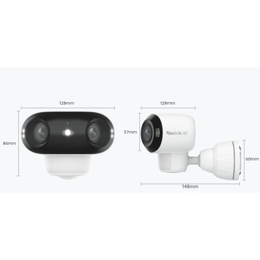 Reolink Argus 4 PRO B740X~ 8MP 180° Dual-Lens WiFi-6 уличная камера с аккумулятором