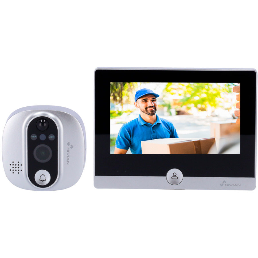 NVS-IPC-DOORVIEW1 ~ Nivian WiFi durvju zvans 2.4GHz 2MP (Tuya APP)