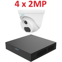 Uniarch 2MP комплект IP видеонаблюдения с PoE (NVR + 4 купольные камеры)