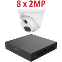 Uniarch 2MP комплект IP видеонаблюдения с PoE (NVR + 8 купольных камер)
