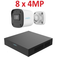 Uniarch 4MP комплект IP видеонаблюдения с PoE (NVR + 8 bullet камер)