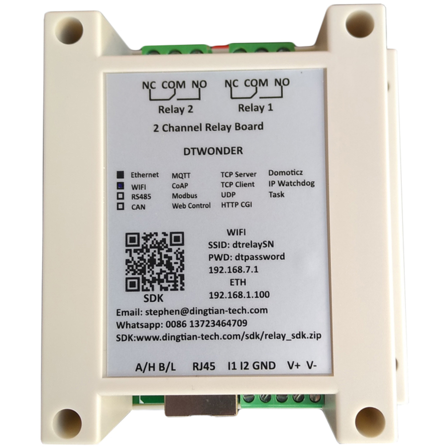 DT-R002 ~ IP/WIFI 2 kanalu releja plate NVR videoreģistrātoriem