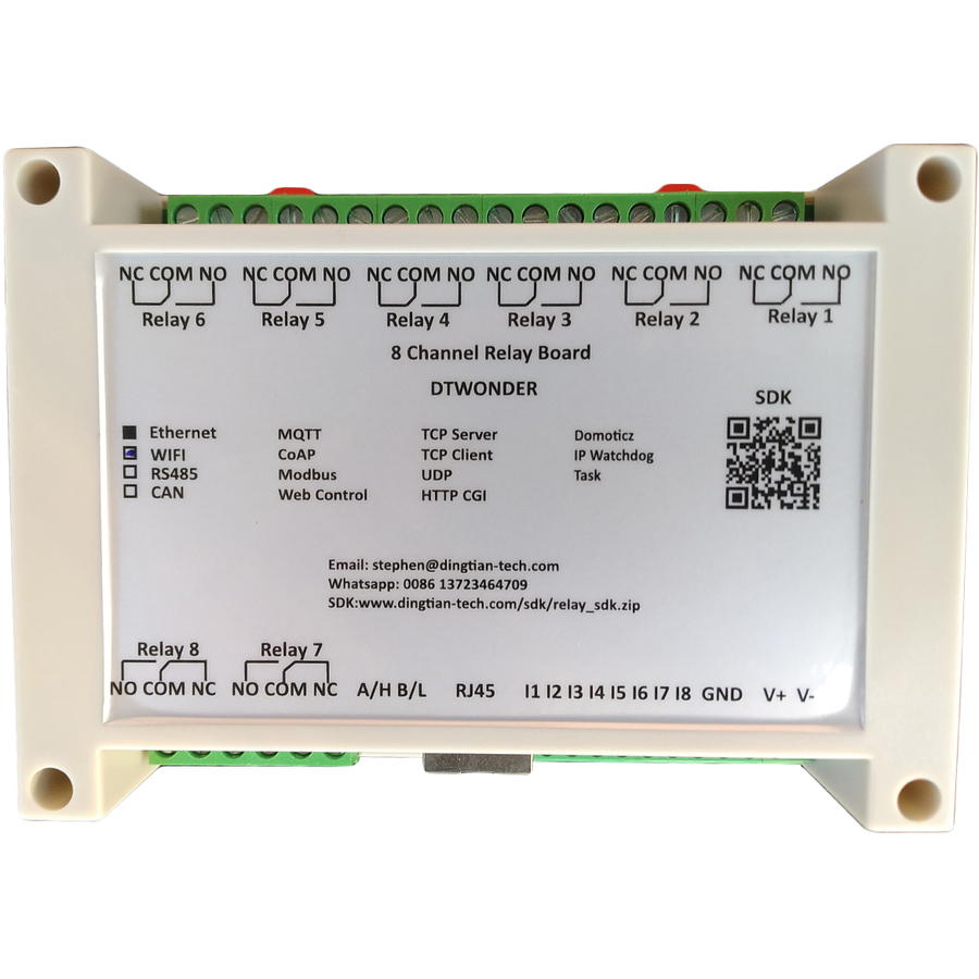 DT-R008 ~ IP/WIFI 8 kanalu releja plate NVR videoreģistrātoriem
