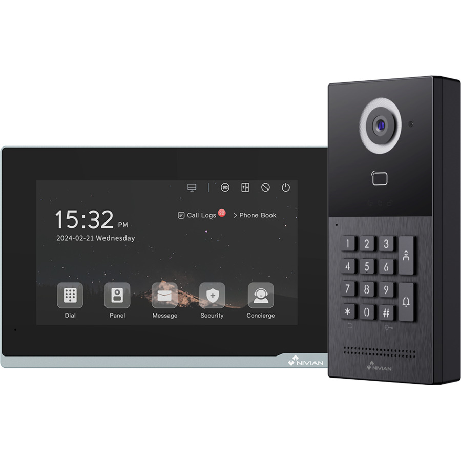 NVS-VIDEOINTERCOM-2W-KPAD ~ Nivian 2-vadu+WiFi domofonu komplekts IP65