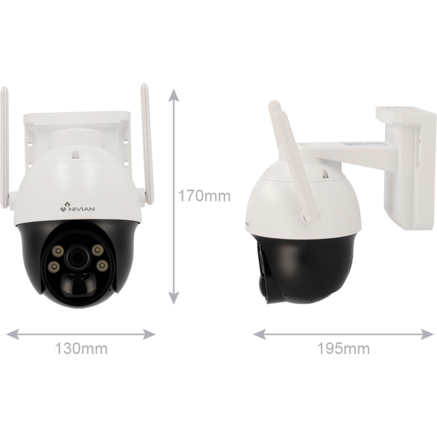 NV-CAM02S-SOLAR4G ~ Nivian LTE PT kamera ar saules paneli 3MP 4mm IP66