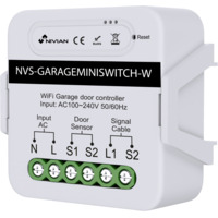 NVS-GARAGEMINISWITCH-W ~ Nivian WiFi+Blueooth viedais kontrolieris garažas vārtiem 10A (Tuya APP)