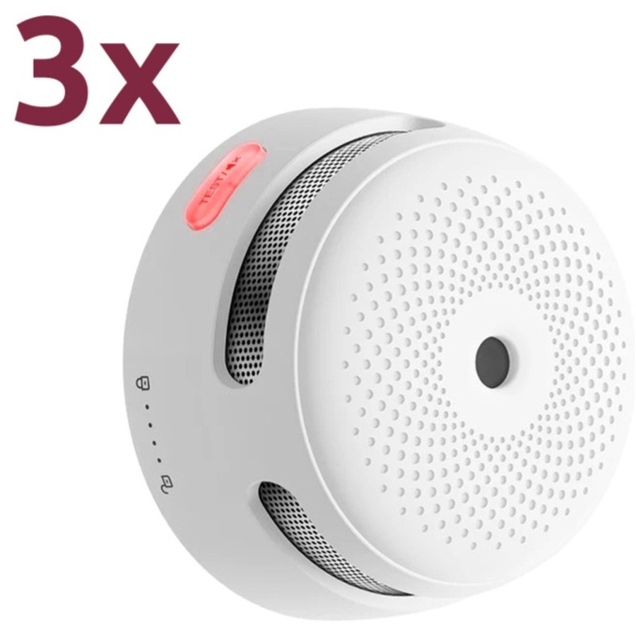 XS01-M-3PACK ~ X-Sense bezvadu autonomo ugunsdrošības dūmu detektoru komplekts (baterija līdz 5gadiem)