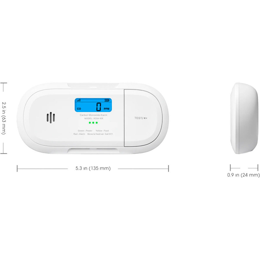 XC04-WX ~ X-sense беспроводной автономный датчик угарного (CO) газа с WiFi и 868МГц (батарейка 1год)