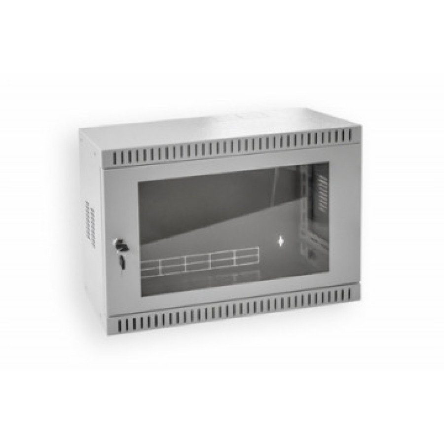 3/6U 19" ST PELĒKS Metāla skapis ar stikla durvīm 540x400x180