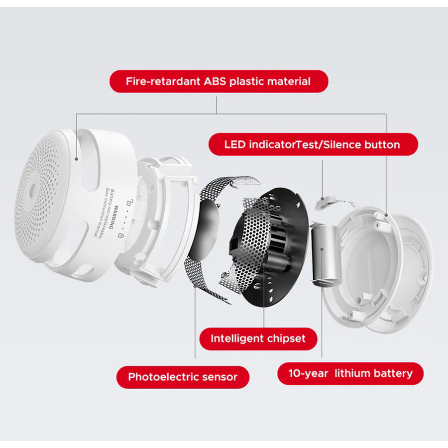 XS01-6 PACK ~ X-Sense комплект беспроводных автономных пожарных дымовых датчиков (батарейка до 10лет)