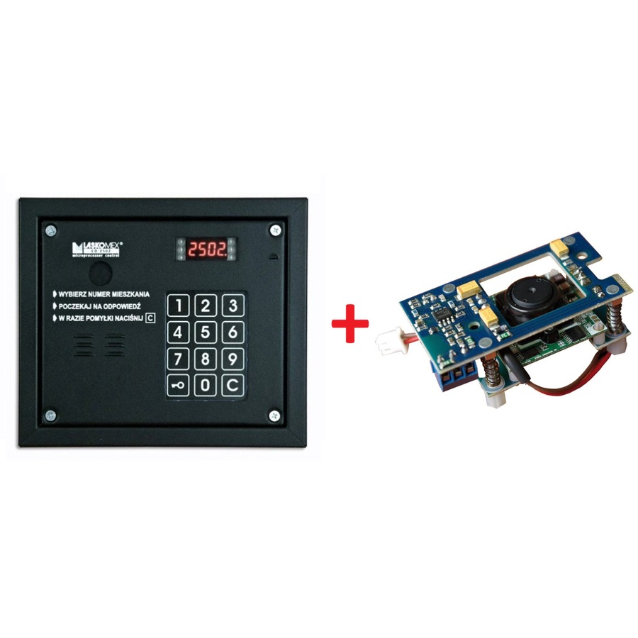 CP-2503P + KAM-3P-1 ~ Многоабонентская вызывная панель аудиодомофона врезная Laskomex с камерой