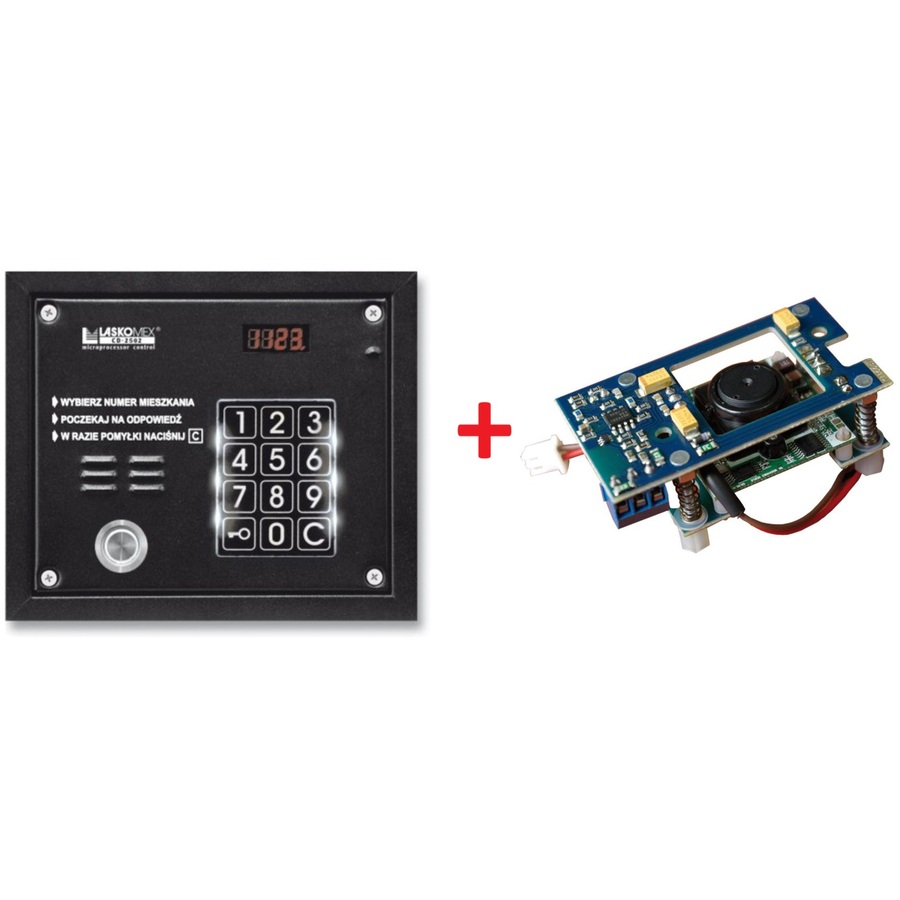 CP-2503TP + KAM-3P-1 ~ Многоабонентская вызывная панель аудиодомофона врезная Laskomex с камерой и TM считываетелем