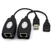 VC332 ~ USB RJ45 LAN pagarinātājs MELNS