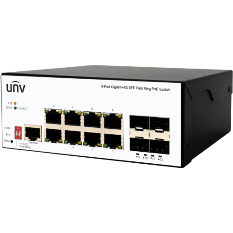 ISW5000-8GT4GP-POE-IN ~ Industriāls pārvaldams PoE switch komutators 8GE(PoE)+4GE (SFP) 120W